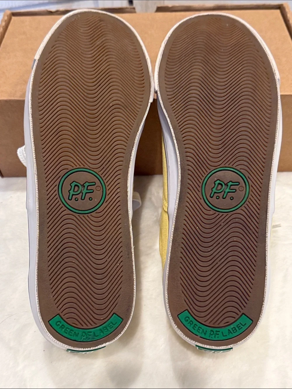 P.F. Flyers Yellow Canvas Lace-Up Casual Sneakers